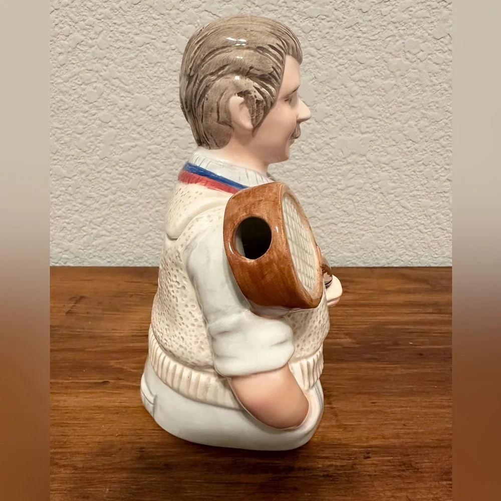 Set of 2 Fitz and Floyd Tennis Tea Pot‎ 1994  Man and Woman Tennis